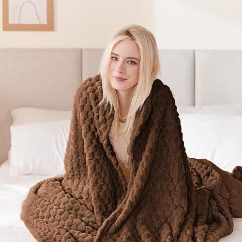 EXQ Home Turtle Shell Throw Blanket Navy Blue for Couch Gentle Soft Fleece | 3D Jacquard Texture 50"x60", Ultra-Soft Lightweight Flannel, Versatile Home Decor, All-Season Warmth, Thoughtful Gift Choice thumbnail 3