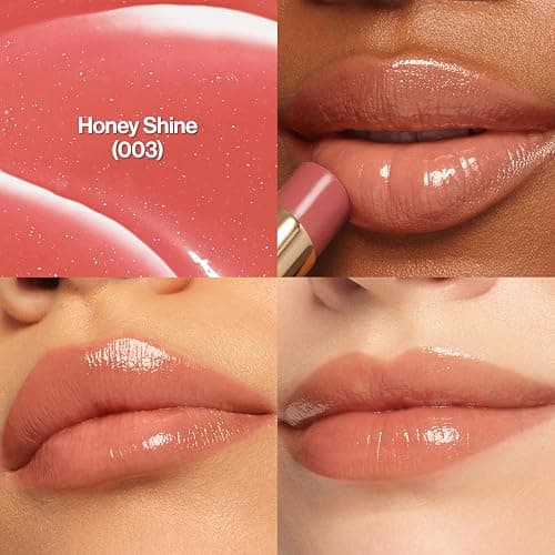 REVLON Super Lustrous Glass Shine Balm, Hydrating Tinted Lip Balm with Hyaluronic Acid, Aloe & Rose Quartz, 003 Honey Shine, 0.11 oz thumbnail 2