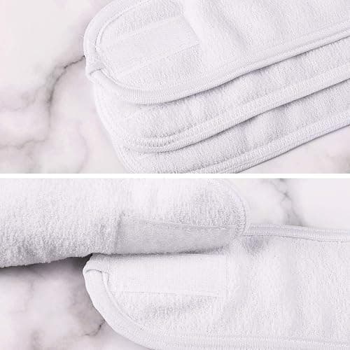 Whaline Spa Facial Headband Head Wrap Terry Cloth Headband 4 Counts Stretch Towel for Bath, Makeup and Sport (White) thumbnail 5