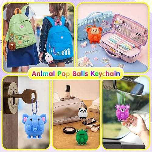 12 PCS Animal Pop Suction Fidgets Toys, Toddler Travel Toys for Airplane Car Activities Essential, Party Favors for Kids, Goodie Bags Stuffers for Kids, Toddler Bath Toys, Birthday Gifts for Boy Girls thumbnail 8