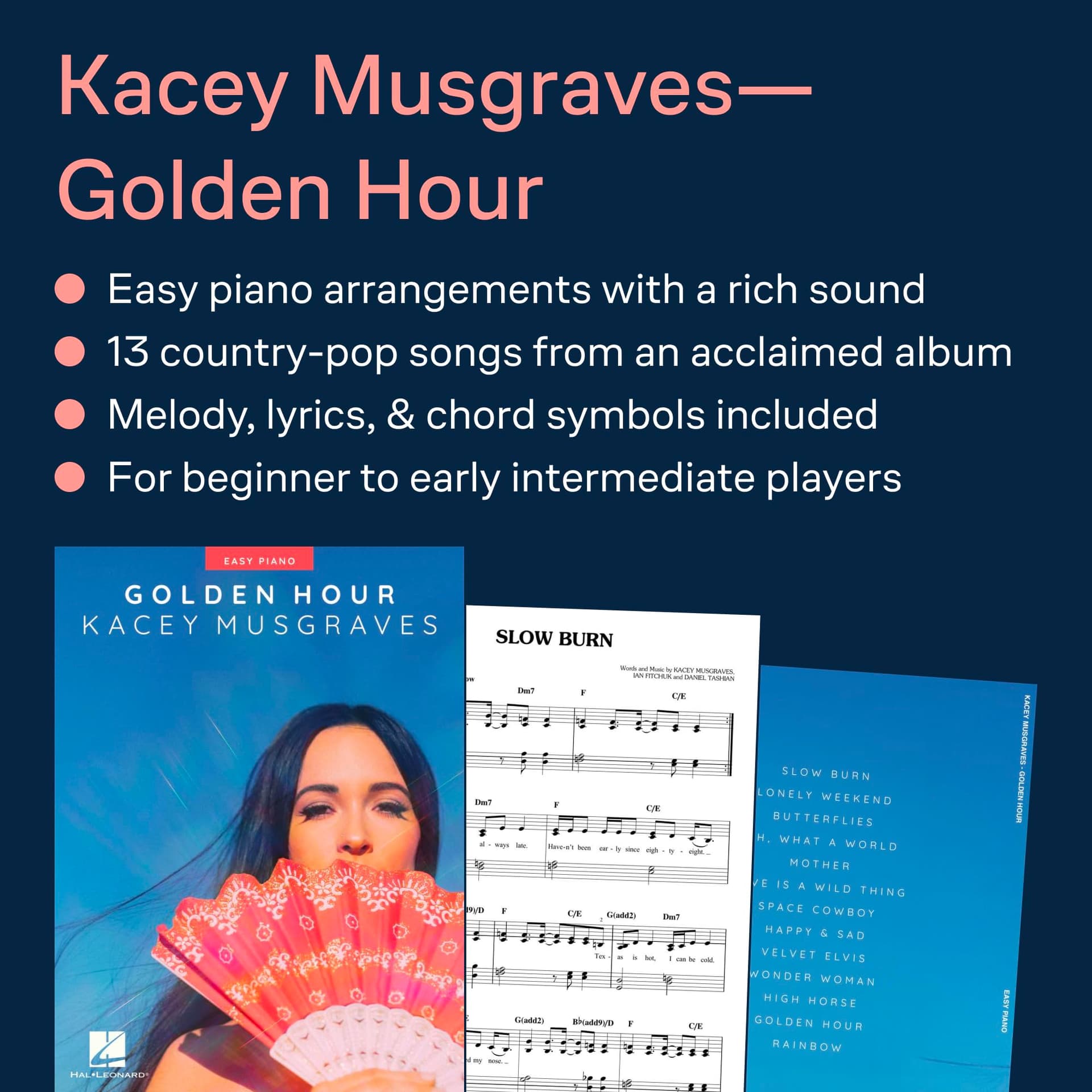 Kacey Musgraves Golden Hour Easy Piano thumbnail 3
