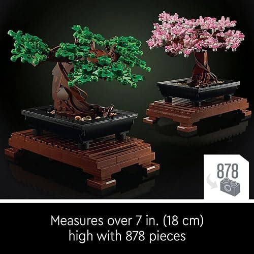 LEGO Botanicals Bonsai Tree - Faux Plant for Adults - Home Décor Set - Gift for Mother's Day with Artificial Cherry Blossom Flowers - DIY Building Projects - Botanical Collection - 10281 thumbnail 6