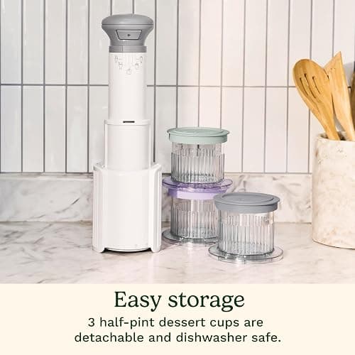 Cuisinart FastFreeze 5-in-1 Ice Cream, Sorbet, Milkshakes, Slushies and Mix-In Frozen Dessert Maker, Compact Machine, Easy to Use, Includes 3 Mixing Cups with Lids, ICE-FD10 thumbnail 8