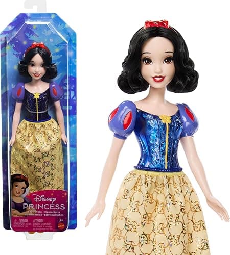 Mattel Disney Princess Snow White Doll in Sparkling Fashion with Removable Skirt, Hairband and Shoes, Posable & Collectible, Inspired by Movie - Image 1