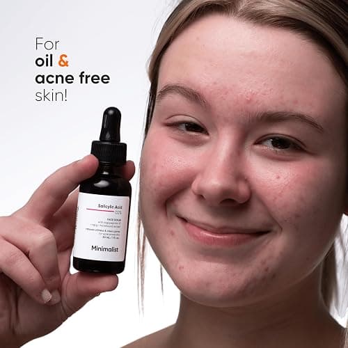 Minimalist 2% Salicylic Acid Serum For Acne, Blackhead & Open Pores | Reduces Excess Oil & Bumpy Texture | BHA Liquid Exfoliant for Acne Prone & Oily Skin | For Women & Men | 1 Fl Oz/30ml thumbnail 6