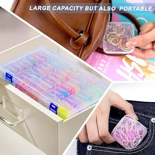 DILIBRA Bead Organizer Box, 46Pcs Small Bead Organizers and Storage Plastic Cases, Mini Clear Storage Containers Boxes with Hinged Lid for Diamond Painting Accessories Seed Jewelry Crafts thumbnail 8