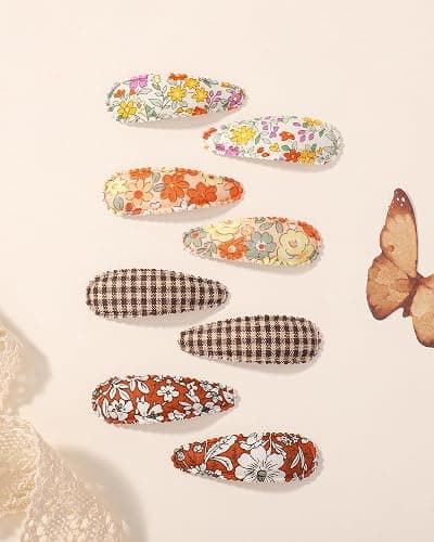 doboi 40Pcs Toddler Hair Clips Hair Barrettes Baby Girls Hair Bows Clips Floral Print Non Slip Snap Hairpins Flower Hair Clips for Girls Kids Toddler Hair Accessories thumbnail 8
