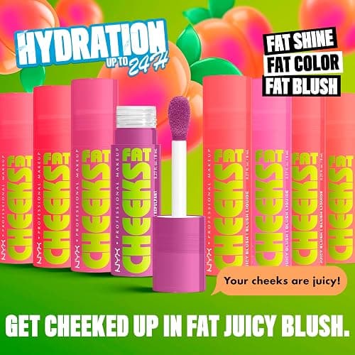 NYX Professional Makeup Fat Cheeks Juicy Blush, Liquid Blush, 12 HR Wear, Infused With Oils & Peptides, Cheek Hugging Applicator, Does Not Fade, Shade: Fig Fizz (Pink) thumbnail 3