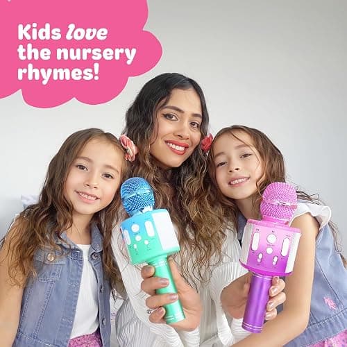 Move2Play, Kids Karaoke Microphone | Includes Bluetooth & Pre-Loaded Songs | Girls Birthday Toy for 2, 3, 4, 5+ Girls & Boys thumbnail 2
