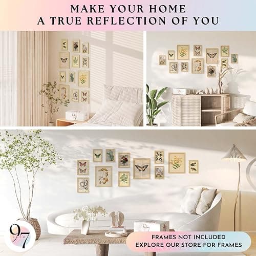 97 Decor Cottagecore Wall Art - Vintage Fairycore, Boho Fairy Room Decor, Nature Earthy Posters For Room Aesthetic, Mushroom Cottage Core Wall Art For Dorm Bedroom (unframed) thumbnail 4