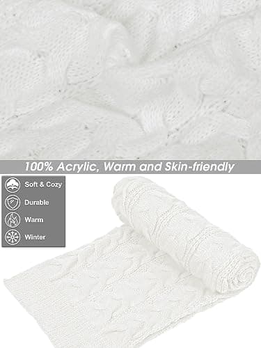URATOT 4 Packs Winter Warm Set Knitted Pompom Hat Scarf Touch Screen Gloves Ear Warmer 4 In 1 Set for Men or Women thumbnail 5