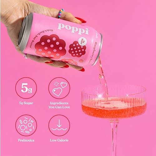 Poppi Sparkling Prebiotic Soda Beverage with Apple Cider Vinegar, Seltzer Water and Fruit Juice, Party Starters Variety Pack, 12 Fl Oz, Pack of 12, Packaging May Vary thumbnail 4