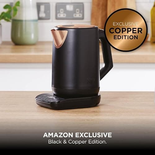 Ninja Perfect Temperature Kettle, LED Display, Black & Copper, KT200UKCP | 1.7L, Easy to Use Kettle with Rapid Boil and Temperature Control & Hold thumbnail 3