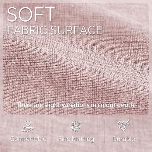 FinishingBo Cube Storage Bins, 6 Pack 11x11 inch with Cotton Handles for Closet, Shelves, Clothes, Towel (White/Pink) thumbnail 3