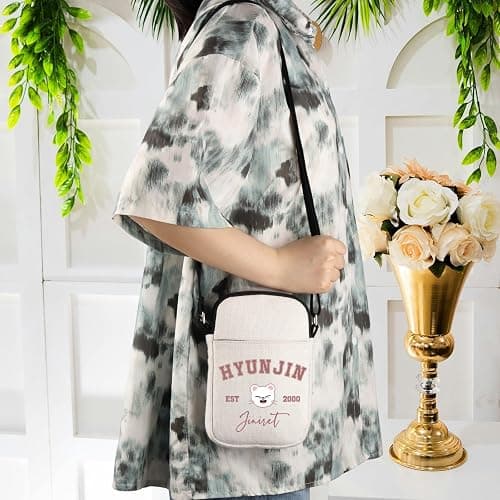 WCGXKO Korean Pop Gift Korean Group Merch Boys Group Est 1999 Dwaekki Crossbody Bag for Pop Music Lover thumbnail 3