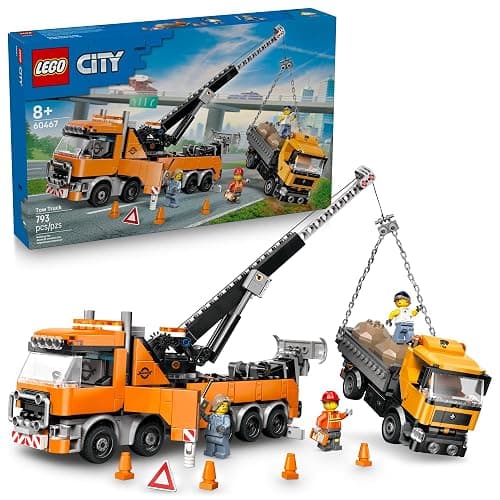LEGO City Heavy-Duty Recovery Tow Truck with Crane Building Toy - Dump & Tow Truck Toys for Boys & Girls, Ages 8+ - Pretend Play Set for Kids - Gift Idea for Birthdays & Holidays - 60467 - Image 1
