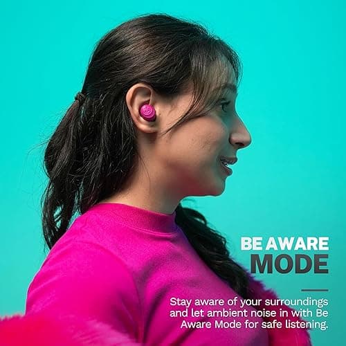 JLab Go Air Pop+ True Wireless Earbuds, in Ear Headphones, Bluetooth Earphones, 35H Playtime Ear Buds, Bluetooth Earbuds with Microphone, USB-C Charging Case, Dual Connect, EQ3 Sound, Dark Pink thumbnail 4