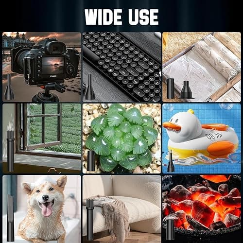 Compressed air Duster, Electric air Duster，Keyboard Cleaner for Office - no Canned air Duster - Reusable - Good Replacement for Compressed Air Can - Cordless Air Duster 7500mAh (‎GG09) - ‎GG09 thumbnail 7