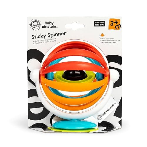 Baby Einstein Sticky Spinner BPA-free Suction Cup High Chair Activity Toy and Tray Toy for Early Development, 3mo+ thumbnail 9