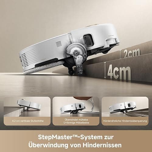 Mova V50 Ultra Complete Saugroboter mit Wischfunktion 24.000 Pa, 6cm Hindernisüberwindung, Liftable Navigation+RGB AI+LED, 80℃ Heißwasserwäsche & 63℃ Selbsttrocknung, DuoSolution System, Tricut Bürste thumbnail 5