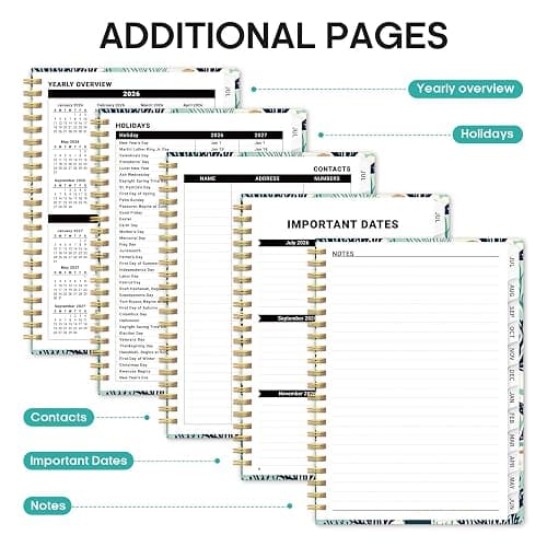 Taja Planner 2026-2027, Jul 2026-Jun 2027 Monthly & Weekly Calendar Planner | 8.5" x 11", Hardcover Academic Calendar, Teacher Student Agenda Book with Tabs, School Office Supplies, Drifting Whales thumbnail 6