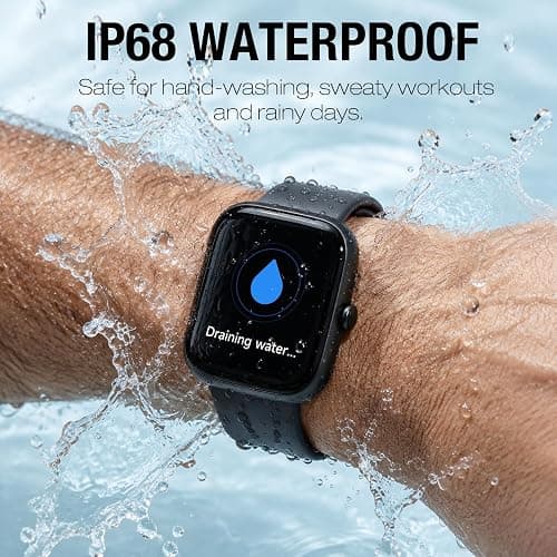 Smart Watch for Women Men, 1.83" HD Fitness Tracker (Answer/Make Call) with 24/7 Heart Rate/Sleep/SpO2 Monitor, IP68 Waterproof, 100+ Sport Modes Smartwatch for iPhone/Samsung/Android (Black) thumbnail 8