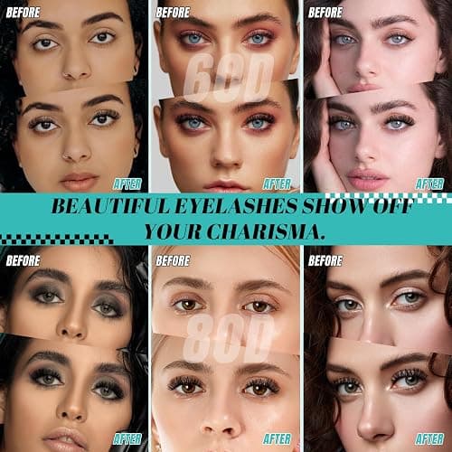 Lash Extension Kit 280Pcs Individual Lashes Clusters Kit,Including Bond And Seal,Eyelash Remover For Eyelashes Extensions,and Applicator Tool For False Eyelash Cluster set (60D+80D,D-Mix8-16mm Set) thumbnail 6