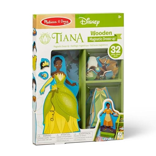 Melissa & Doug Disney Princess Tiana Magnetic Dress-Up Wooden Doll Pretend Play Set (30+ pcs) - FSC Certified thumbnail 6