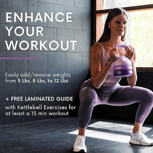 Polyfit Adjustable Kettlebell | 5 lb - 12 lb | Kettlebells Weights Set for Home Gym | Kettle Bell Sets for Women at Home thumbnail 5