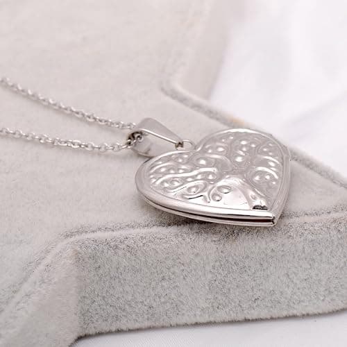 Paialco Stainless Steel Heart Shaped Locket Pendant Necklace for Women thumbnail 3