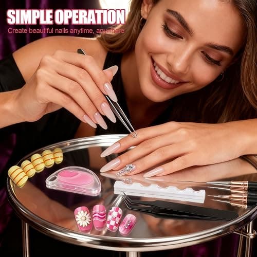 Artdone Nail Striping Tape Lines Kit With Nail Art Pens Liner Brushes | Dotting Tools For Gel Polish Small Detail Drawing Design Paint thumbnail 4
