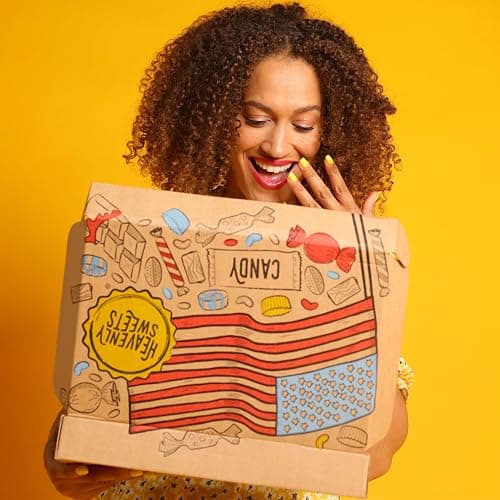 Heavenly Sweets | American Sweets Gift Box | 120+ Piece USA Party Sweets Candy Kids Adults | Pinata Birthday Anniversary Fathers Day Independence Day 4th July Hamper | Mixed Assortment thumbnail 4