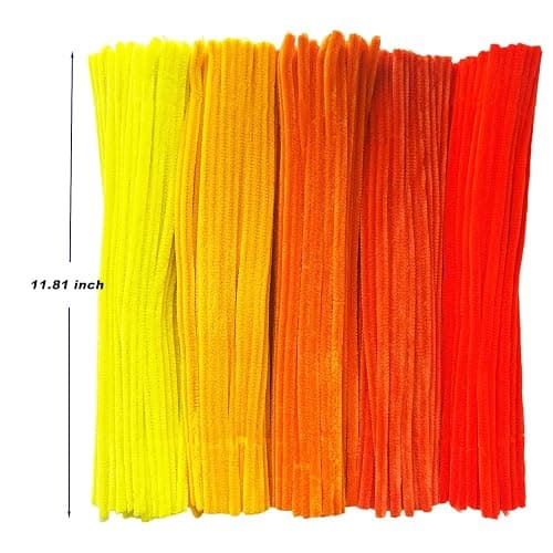 500pcs Colorful Yellow Pipe Cleaners Craft Supplies Chenille Stems for Handmade Gift Flower Bouquet DIY Art and Craft Projects (6 mm x 12 Inch) thumbnail 7