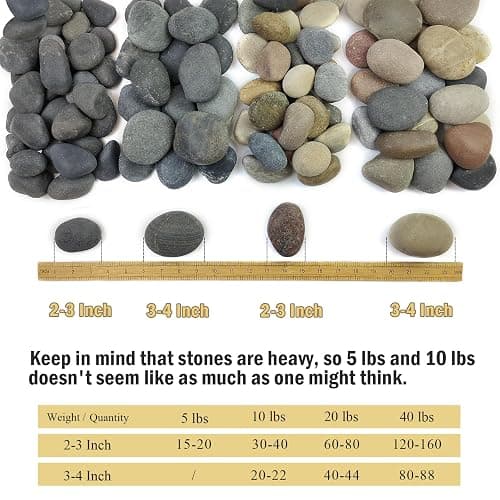 FANTIAN 20 lbs Natural River Rocks Mexican Beach Pebbles, 2-3 Inch Decorative River Rocks for Landscaping Garden Paving Plant Rocks Crafting Walkways and Outdoor Decorative Stone thumbnail 5