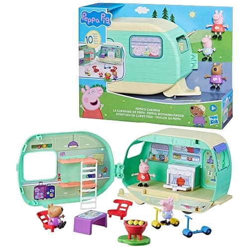 Peppa Pig Caravan Playset for Girls and Boys, 3 Figures, 6 Accessories, Preschool Toys, Kids Gifts, Ages 3+ thumbnail 14