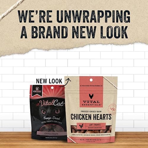Vital Essentials Freeze Dried Raw Single Ingredient Cat Treats, Chicken Hearts, 0.8 OZ (Pack of 3) thumbnail 3