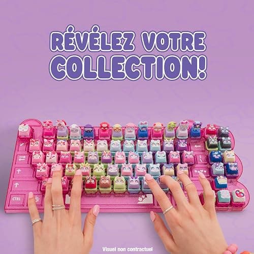 Goliath - CLICKEEZ Keyboard MegaPack - 1 Clavier + 15 Touches Keycaps Cliquables Kawaii + 1 Porte Clés - Keycaps à Clipser - 70 Personnages à Collectionner - Jouet Fidget ASMR - Idée Cadeau dès 6 Ans thumbnail 11