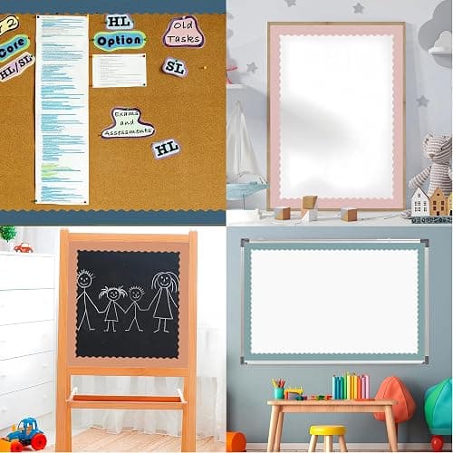 262Ft Boho Bulletin Board Borders Colorful Scalloped Bulletin Board Decorations Boho Classroom Border Trim for Classroom School Home Office Chalkboard Wall Decor, 8 Rolls thumbnail 6