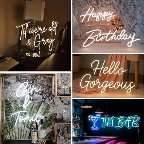 Custom Neon Signs, LED Neon Name Sign Personalized for Gifts Wall Decor, Neon Lights Sign Customizable for Bedroom Wedding Decor Office Beauty Salon Party Prom thumbnail 7