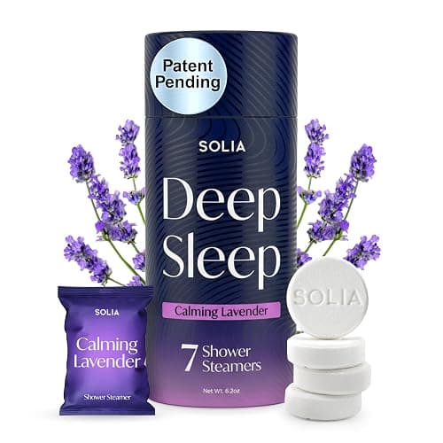 Solia Lavender Shower Steamers Aromatherapy 7-Pack - Patent-Pending Calm Shower Steamers Lavender Bombs, Relaxing Steam Tablets, Selfcare Gifts for Women, Relaxing Bath Gifts - Image 1