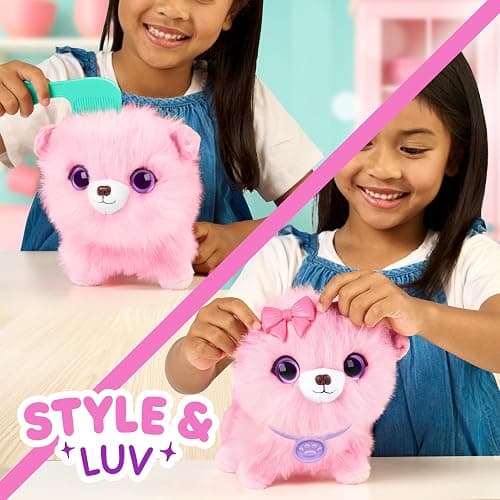 SCRUFFALUVS Pink Surprise Pet, Mystery Plush Toys, Stuffed Animals, Wash to Reveal 1 of 3 Rescue Pets: Puppy, Bunny, or Kitty - Includes 8.7" Deluxe Pet Carrier - Styles May Vary thumbnail 6