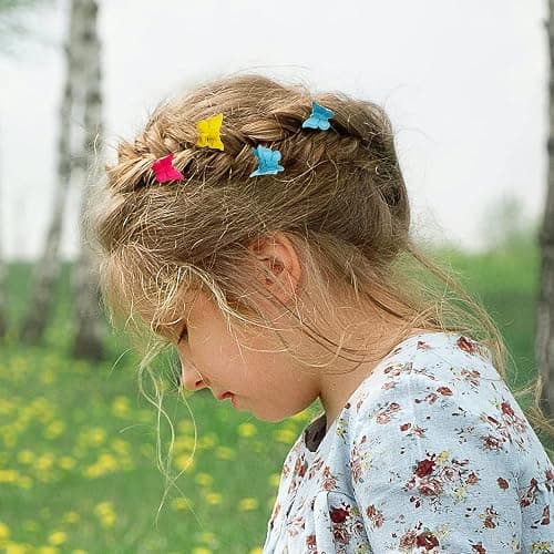 50 Packs Assorted Color Butterfly Hair Clips, Beautiful Mini Butterfly Hair Clips Hair Accessories for Women and Girls (Solid Color) - Solid Color thumbnail 6