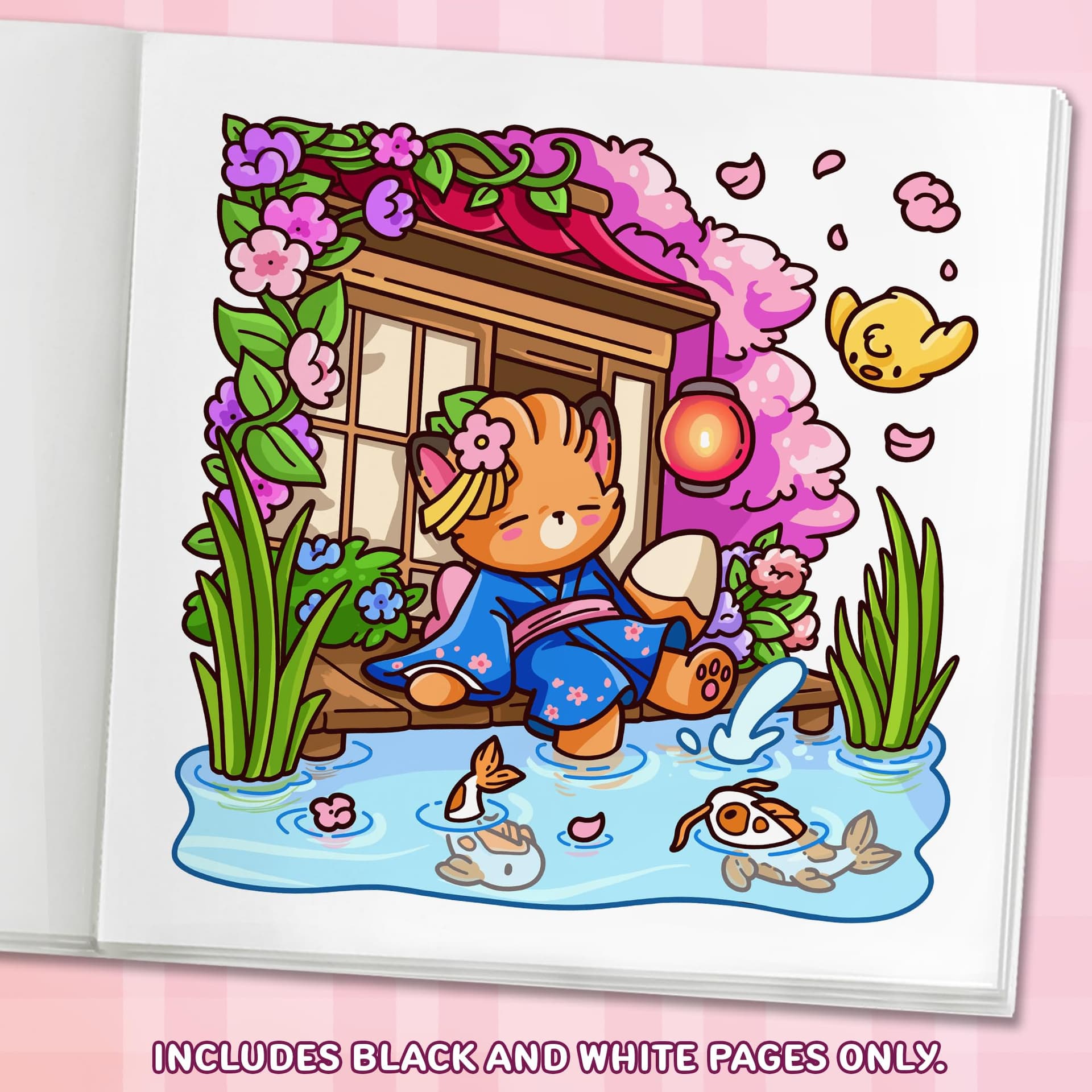 Cozy Japan: Cute Coloring Book for Adults and Teens with Charming Characters and Delightful Japanese Scenes for Relaxation thumbnail 4