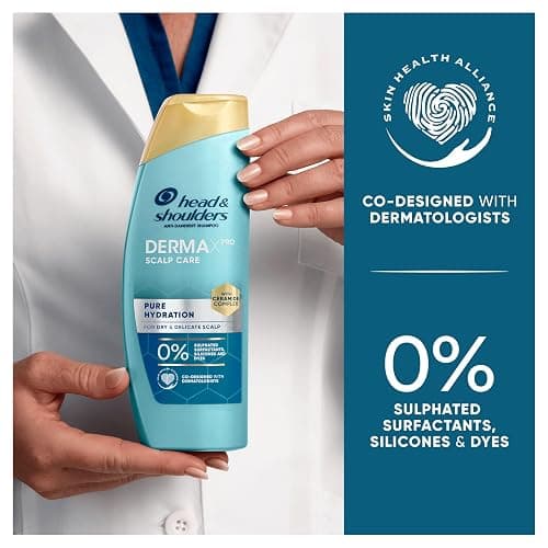 Head & Shoulders DermaXPro Pure Hydration Anti Dandruff Shampoo 300ml for Dry and Delicate Scalp & Hair, Free from Sulphated Surfactants, Silicones and Dyes, With Ceramide Complex thumbnail 2