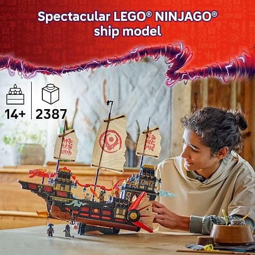 LEGO NINJAGO The Temple Bounty Building Toy - Multi-Level Boat W/6 Ninja Toy Minifigures for Kids, Ages 14+ - Model Building Kit with Display Stand - Dragons Rising Gift for Teen Boys & Girls - 71848 thumbnail 2