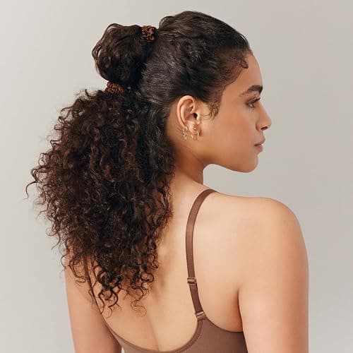slip Silk Skinny Scrunchies - Dark Brown | Set of 4 Skinny Scrunchies | 100% Mulberry Silk, Anti-Crease, Gentle on Hair, Reduces Breakage | Stylish & Durable, Ideal for All Hair Types thumbnail 6