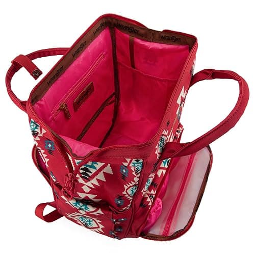 Wrangler Aztec Backpack Organized Daypack Travel Baby Bag with Stroller Strap and Side Bottle Pockets WG2204-9110BDY thumbnail 5