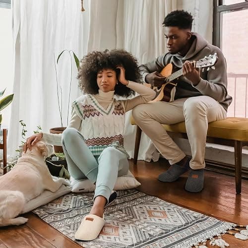 ATHMILE House Slippers for Women Men Indoor Barefoot Slippers Socks Furry Slip on House Shoes Cozy Comfy for Home Bedroom Travel Yoga thumbnail 2