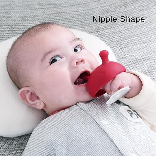 Baby Teething Toys for 3-12 Months+,Silicone Mombella Baby Teether with Suction Base,Soft & Easy to Grasp for Teething Relief,Safe & Comfortable Teether Toys for Sucking Needs,BPA Free thumbnail 2