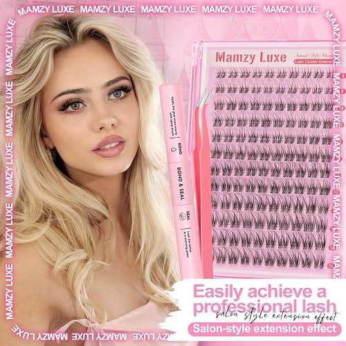 Natural Lash Clusters Kit Short Wispy Eyelash Clusters 8-14MM Clear Band Cluster Lashes Extensions Kit 120Pcs CC-Curly Daily Exquisite Eyelashes Clusters with Bond and Seal and Tweezers thumbnail 7